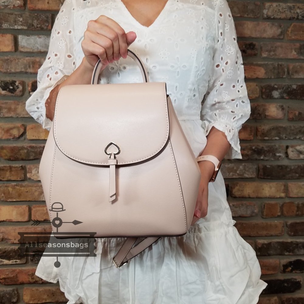 Kate Spade NY New York Adel Backpack Warm Beige Sturdy BAG Holiday Shopping NWT